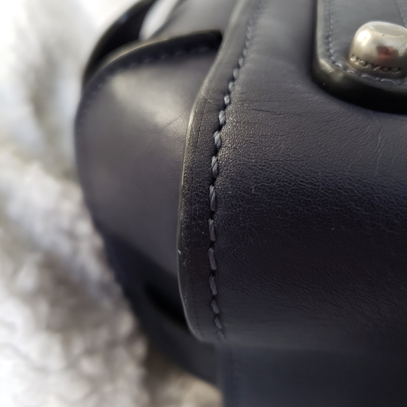 Coach Glovetanned Leather Ace Satchel - Indigo - Picture 8 of 12